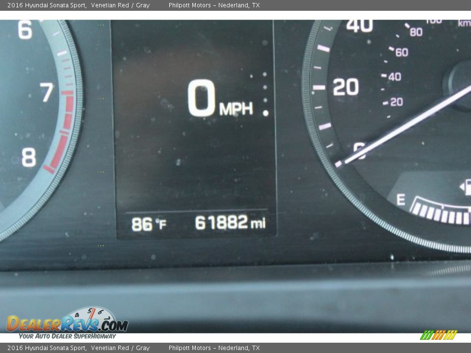 2016 Hyundai Sonata Sport Venetian Red / Gray Photo #13