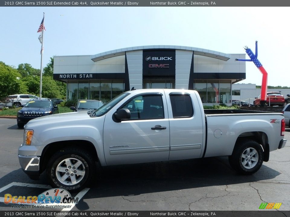 2013 GMC Sierra 1500 SLE Extended Cab 4x4 Quicksilver Metallic / Ebony Photo #1