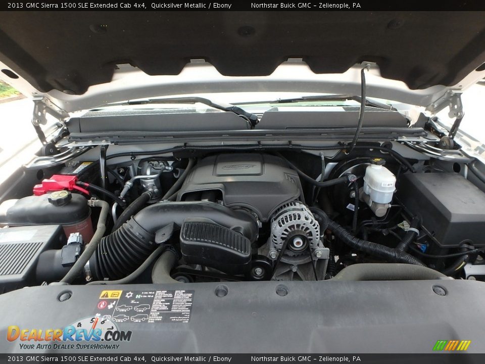 2013 GMC Sierra 1500 SLE Extended Cab 4x4 Quicksilver Metallic / Ebony Photo #2