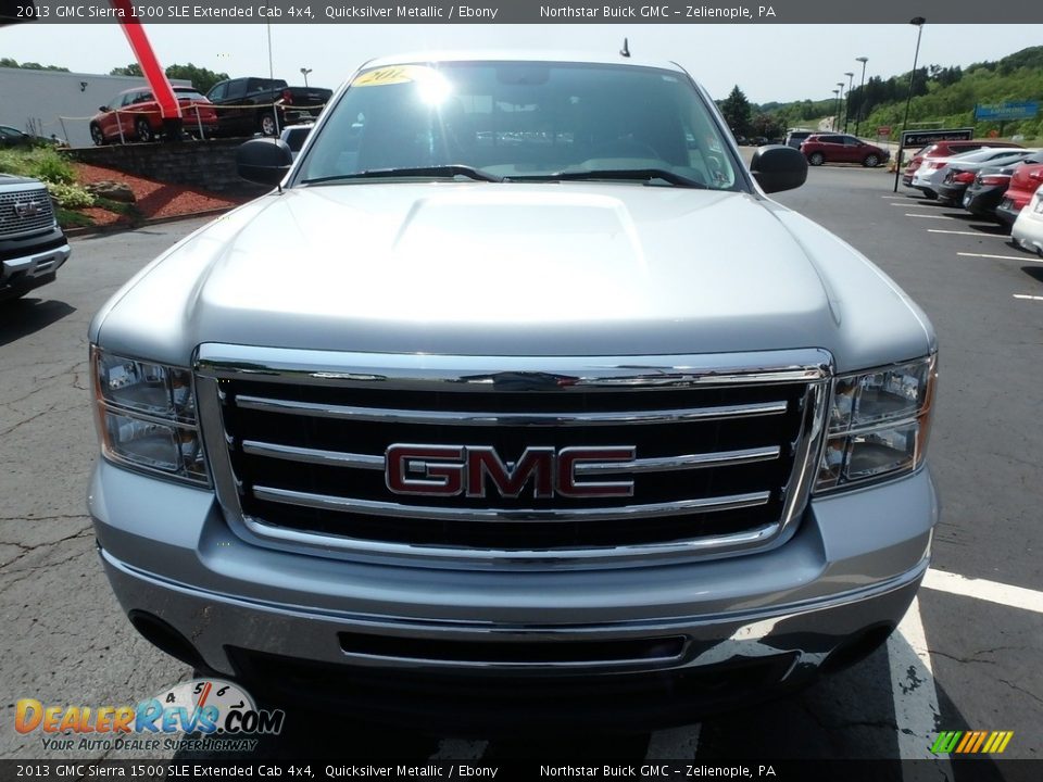 2013 GMC Sierra 1500 SLE Extended Cab 4x4 Quicksilver Metallic / Ebony Photo #3