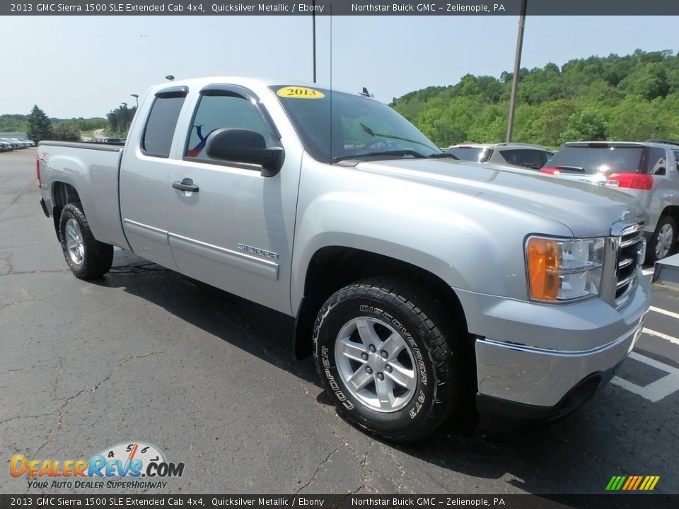 2013 GMC Sierra 1500 SLE Extended Cab 4x4 Quicksilver Metallic / Ebony Photo #4