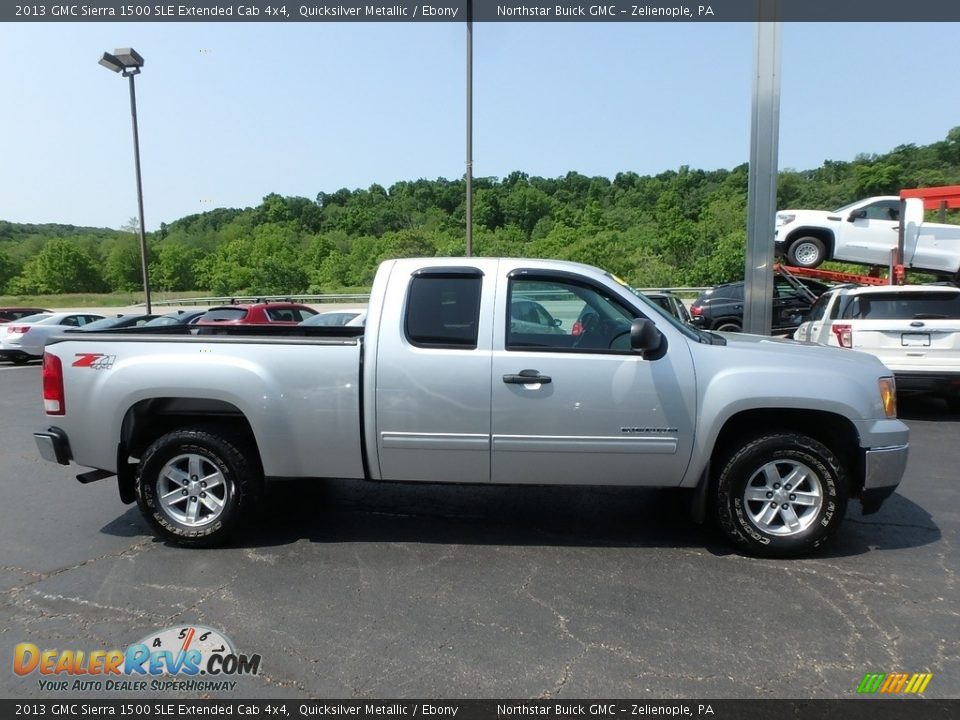 2013 GMC Sierra 1500 SLE Extended Cab 4x4 Quicksilver Metallic / Ebony Photo #5