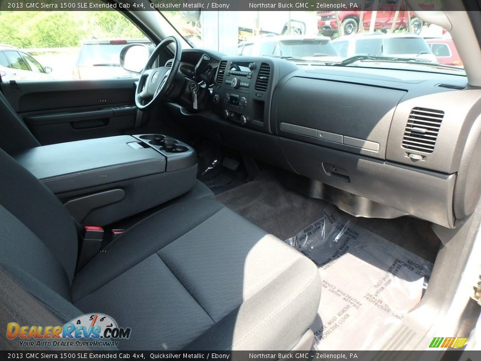 2013 GMC Sierra 1500 SLE Extended Cab 4x4 Quicksilver Metallic / Ebony Photo #6