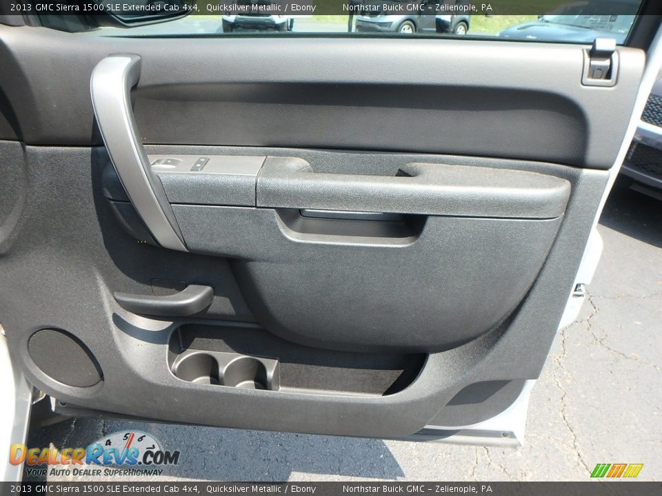 2013 GMC Sierra 1500 SLE Extended Cab 4x4 Quicksilver Metallic / Ebony Photo #7