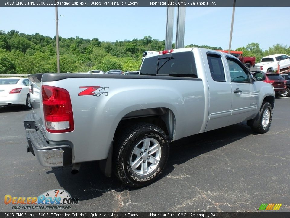 2013 GMC Sierra 1500 SLE Extended Cab 4x4 Quicksilver Metallic / Ebony Photo #9