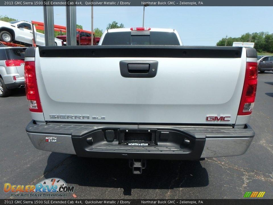 2013 GMC Sierra 1500 SLE Extended Cab 4x4 Quicksilver Metallic / Ebony Photo #11