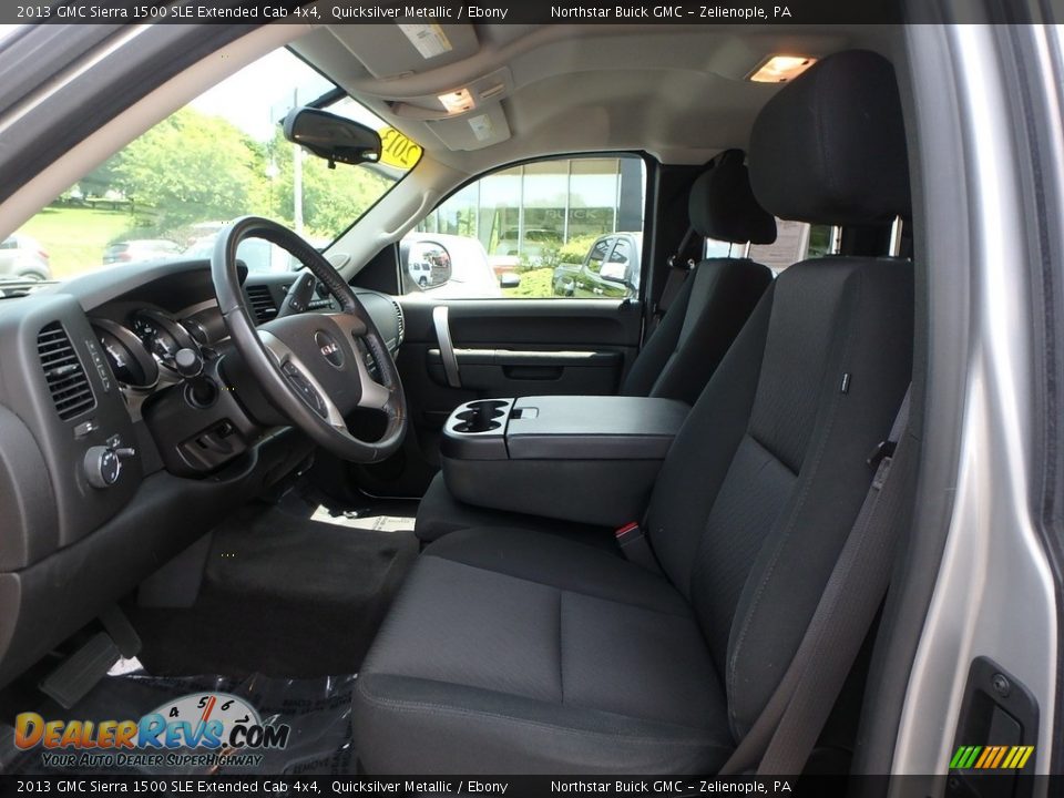 2013 GMC Sierra 1500 SLE Extended Cab 4x4 Quicksilver Metallic / Ebony Photo #16