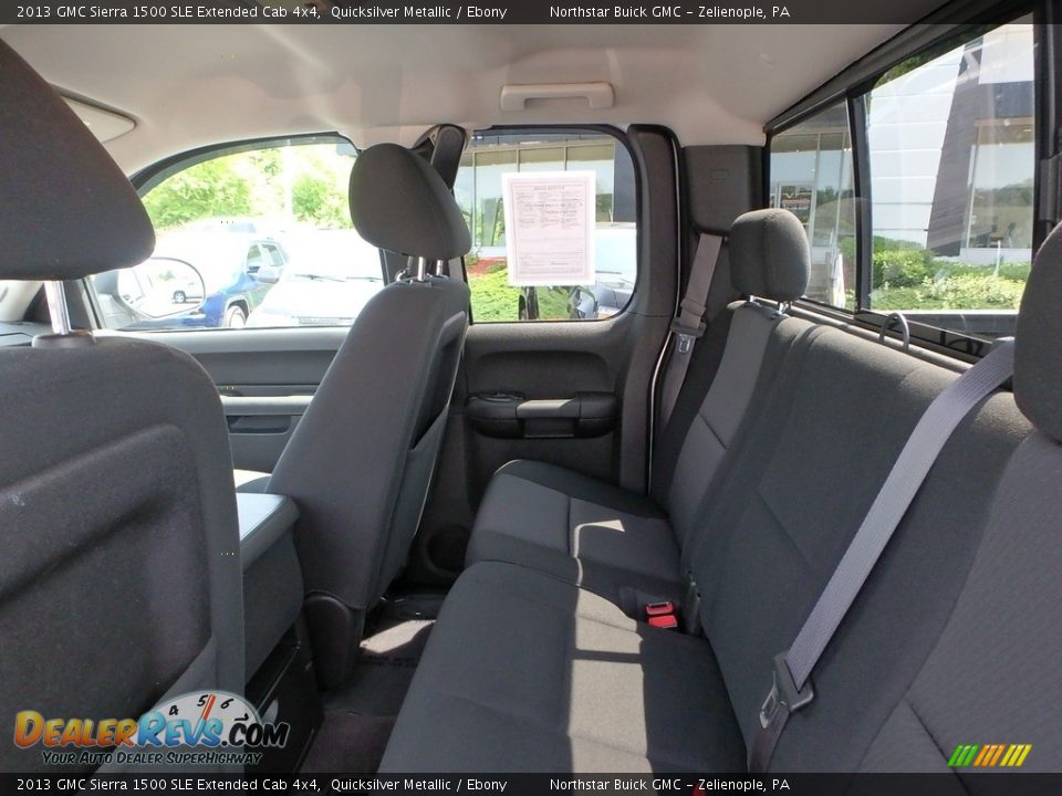 2013 GMC Sierra 1500 SLE Extended Cab 4x4 Quicksilver Metallic / Ebony Photo #17