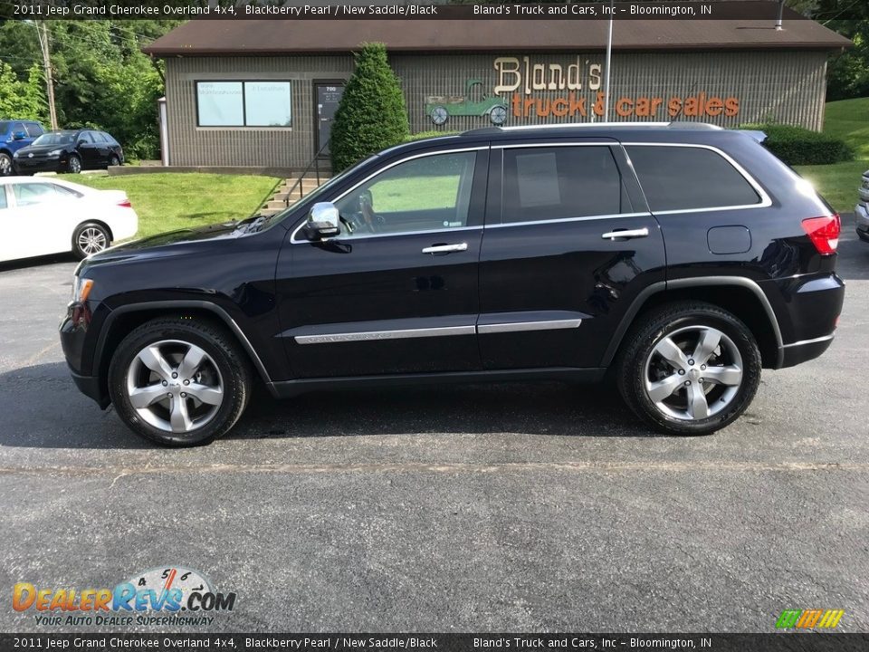 2011 Jeep Grand Cherokee Overland 4x4 Blackberry Pearl / New Saddle/Black Photo #1