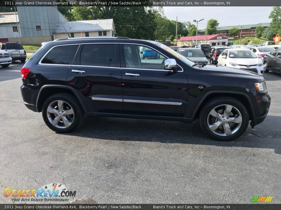 2011 Jeep Grand Cherokee Overland 4x4 Blackberry Pearl / New Saddle/Black Photo #5