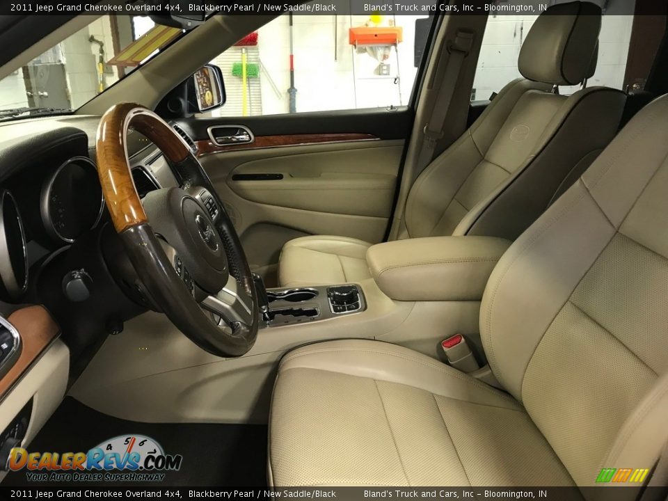 2011 Jeep Grand Cherokee Overland 4x4 Blackberry Pearl / New Saddle/Black Photo #11