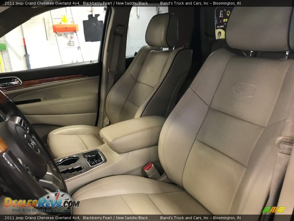2011 Jeep Grand Cherokee Overland 4x4 Blackberry Pearl / New Saddle/Black Photo #12