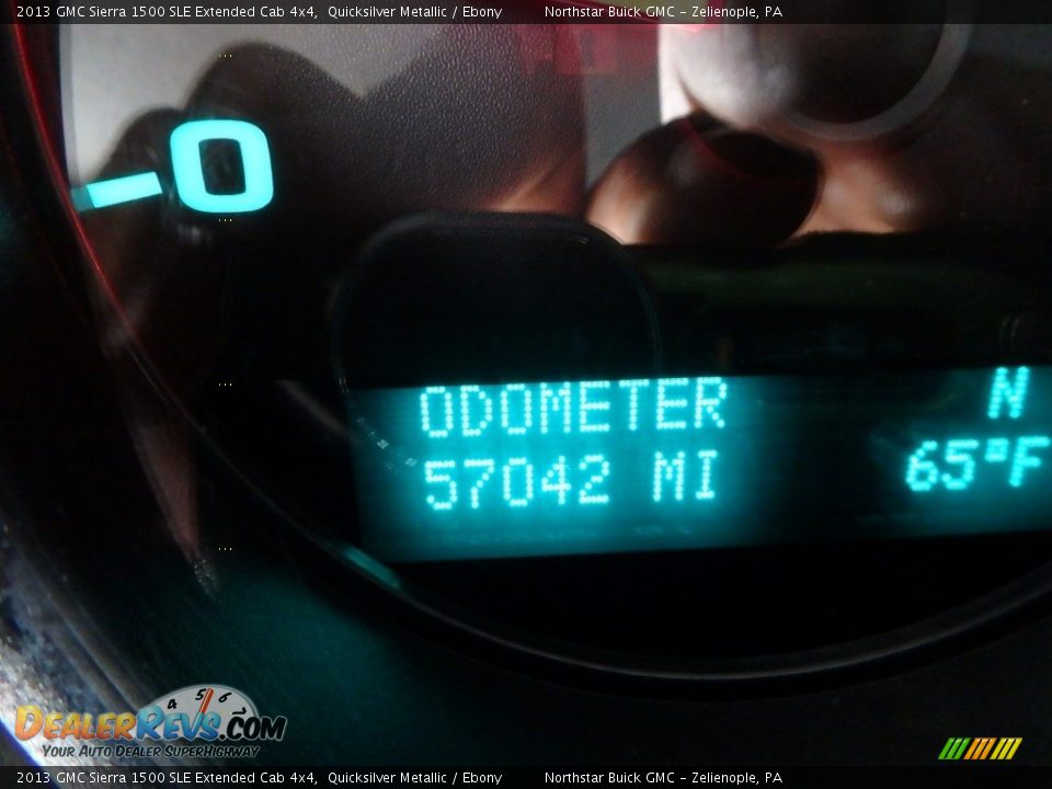 2013 GMC Sierra 1500 SLE Extended Cab 4x4 Quicksilver Metallic / Ebony Photo #30