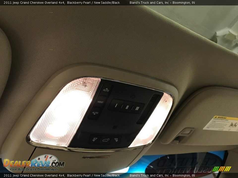 2011 Jeep Grand Cherokee Overland 4x4 Blackberry Pearl / New Saddle/Black Photo #16