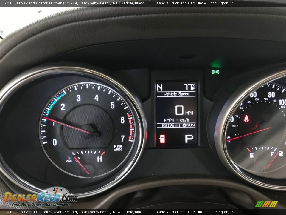 2011 Jeep Grand Cherokee Overland 4x4 Blackberry Pearl / New Saddle/Black Photo #18