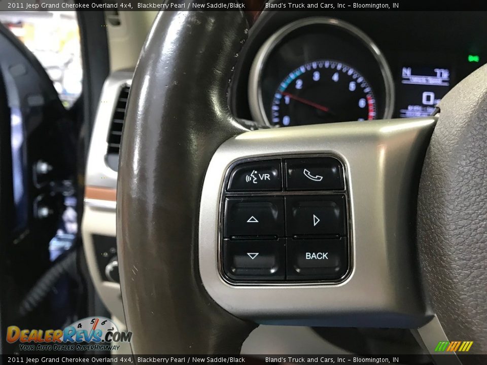 2011 Jeep Grand Cherokee Overland 4x4 Blackberry Pearl / New Saddle/Black Photo #19