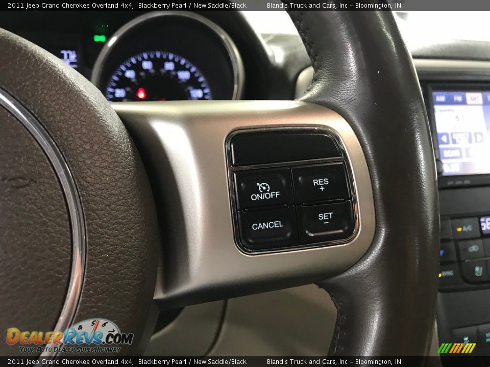 2011 Jeep Grand Cherokee Overland 4x4 Blackberry Pearl / New Saddle/Black Photo #20