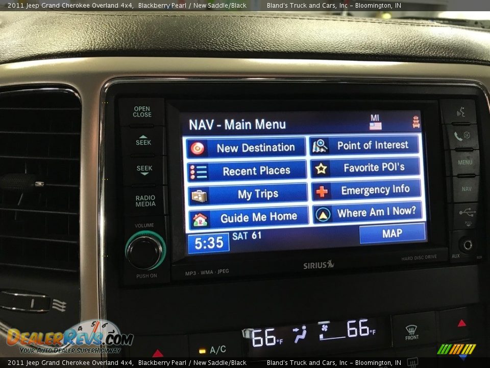 2011 Jeep Grand Cherokee Overland 4x4 Blackberry Pearl / New Saddle/Black Photo #22