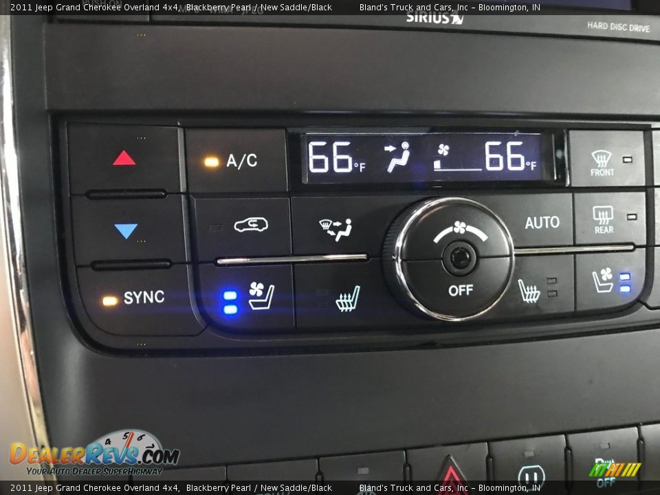 2011 Jeep Grand Cherokee Overland 4x4 Blackberry Pearl / New Saddle/Black Photo #24