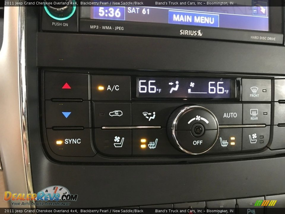 2011 Jeep Grand Cherokee Overland 4x4 Blackberry Pearl / New Saddle/Black Photo #25