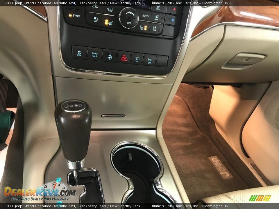 2011 Jeep Grand Cherokee Overland 4x4 Blackberry Pearl / New Saddle/Black Photo #26