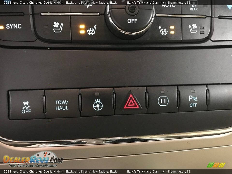 2011 Jeep Grand Cherokee Overland 4x4 Blackberry Pearl / New Saddle/Black Photo #29