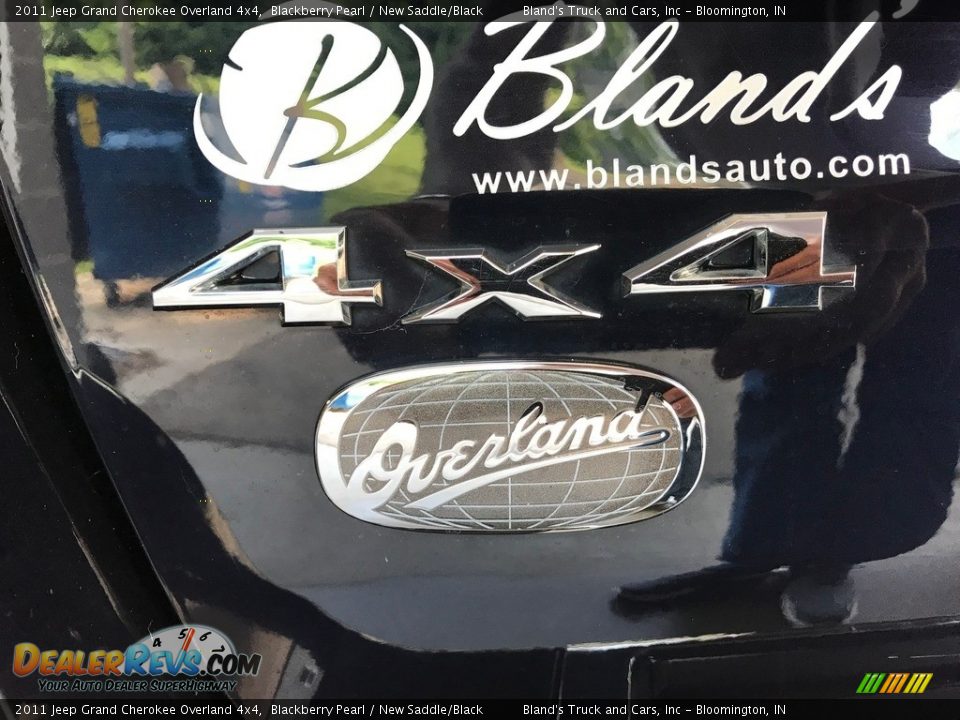 2011 Jeep Grand Cherokee Overland 4x4 Blackberry Pearl / New Saddle/Black Photo #36