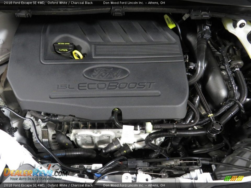 2018 Ford Escape SE 4WD Oxford White / Charcoal Black Photo #6