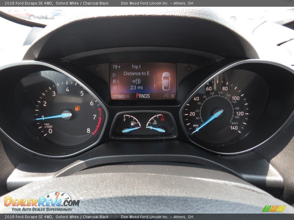 2018 Ford Escape SE 4WD Oxford White / Charcoal Black Photo #33