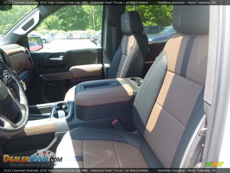 Front Seat of 2019 Chevrolet Silverado 1500 High Country Crew Cab 4WD Photo #16