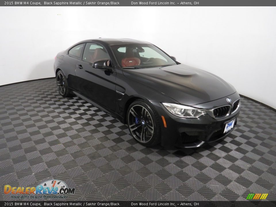 2015 BMW M4 Coupe Black Sapphire Metallic / Sakhir Orange/Black Photo #2