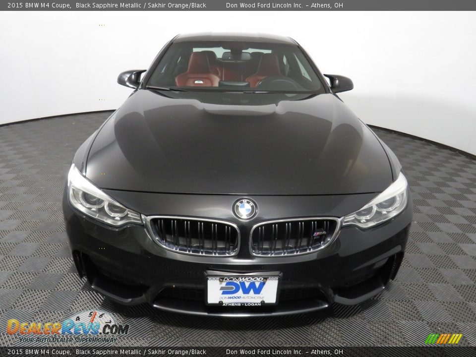 2015 BMW M4 Coupe Black Sapphire Metallic / Sakhir Orange/Black Photo #4