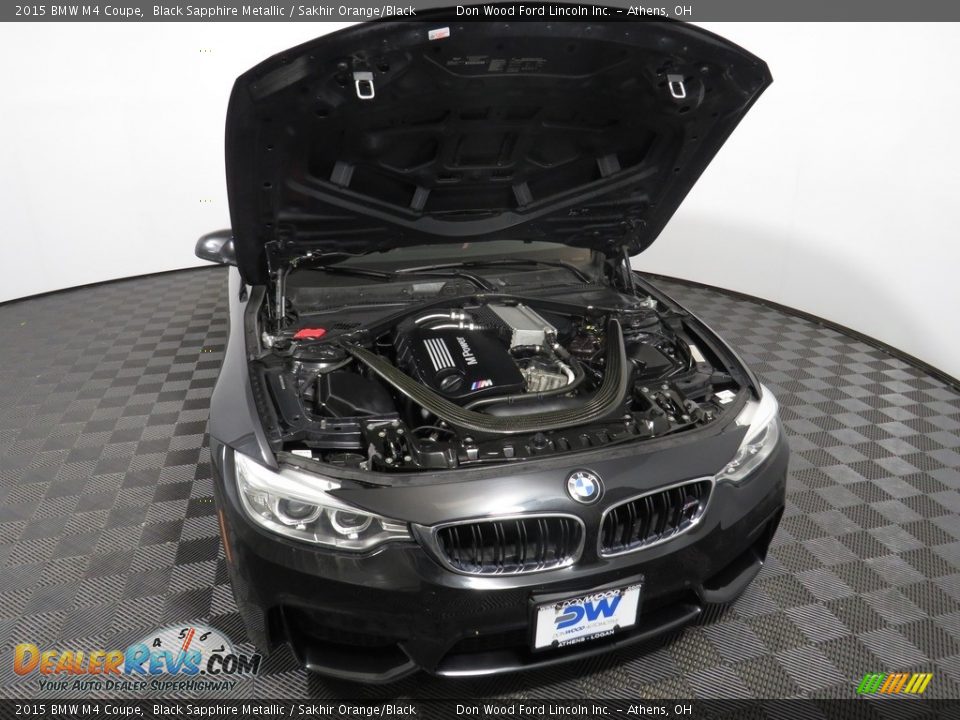 2015 BMW M4 Coupe Black Sapphire Metallic / Sakhir Orange/Black Photo #5