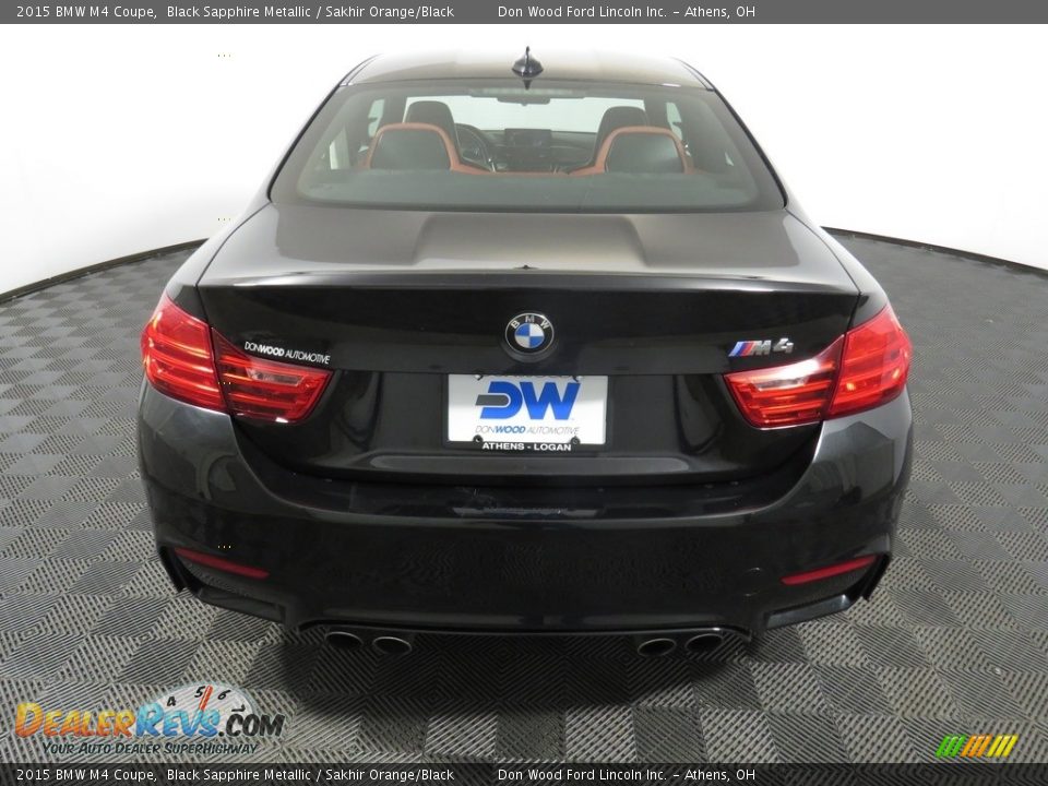 2015 BMW M4 Coupe Black Sapphire Metallic / Sakhir Orange/Black Photo #11