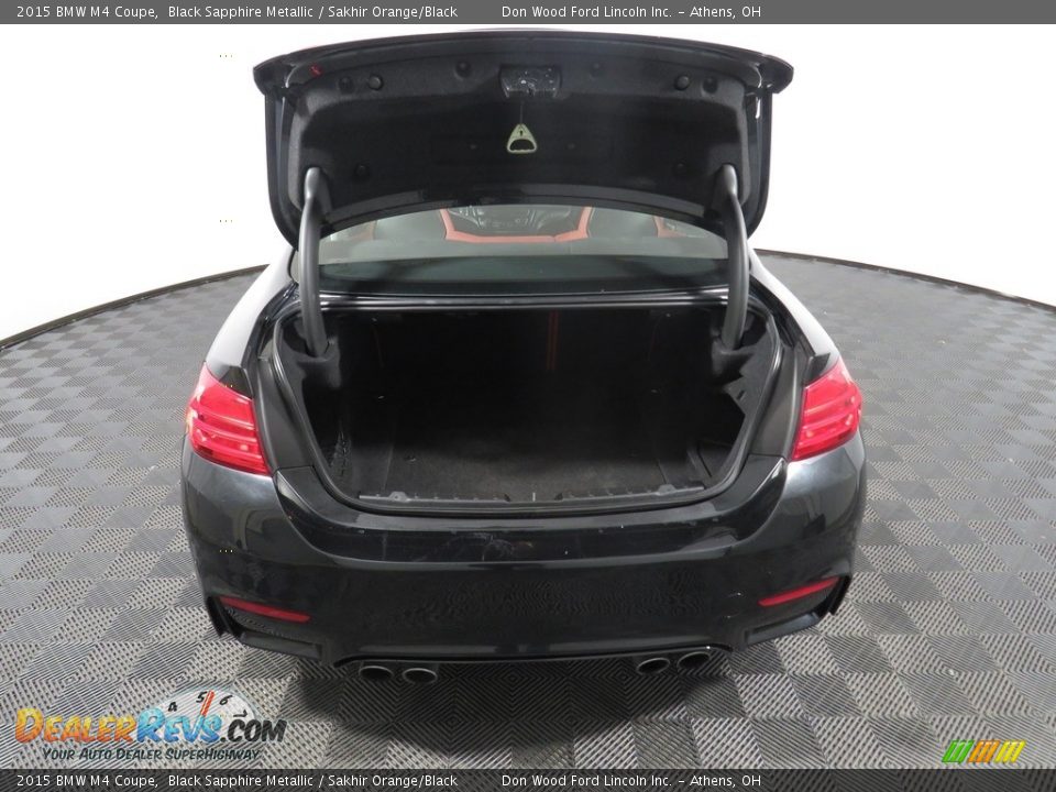 2015 BMW M4 Coupe Black Sapphire Metallic / Sakhir Orange/Black Photo #12