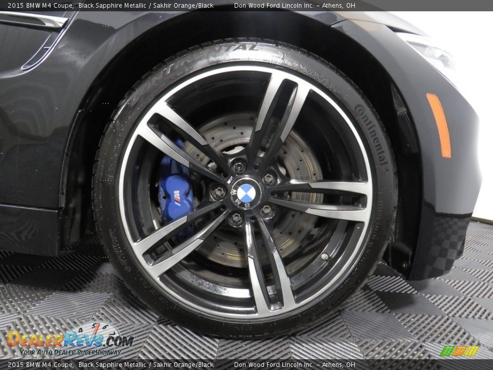 2015 BMW M4 Coupe Black Sapphire Metallic / Sakhir Orange/Black Photo #17