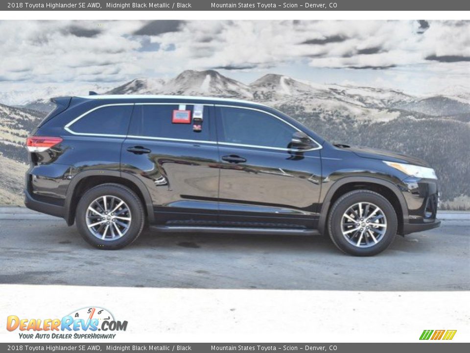 2018 Toyota Highlander SE AWD Midnight Black Metallic / Black Photo #2