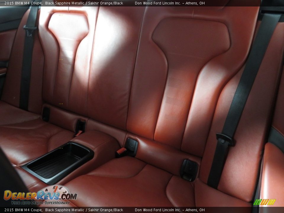 2015 BMW M4 Coupe Black Sapphire Metallic / Sakhir Orange/Black Photo #23