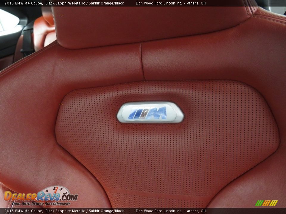 2015 BMW M4 Coupe Black Sapphire Metallic / Sakhir Orange/Black Photo #24