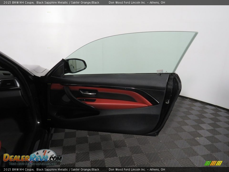 2015 BMW M4 Coupe Black Sapphire Metallic / Sakhir Orange/Black Photo #25