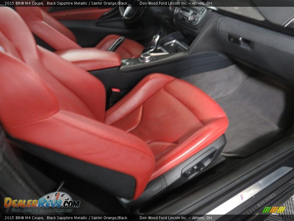 2015 BMW M4 Coupe Black Sapphire Metallic / Sakhir Orange/Black Photo #26