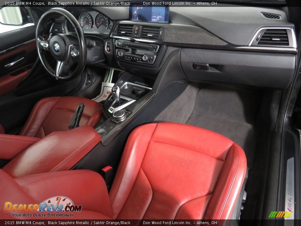 2015 BMW M4 Coupe Black Sapphire Metallic / Sakhir Orange/Black Photo #27