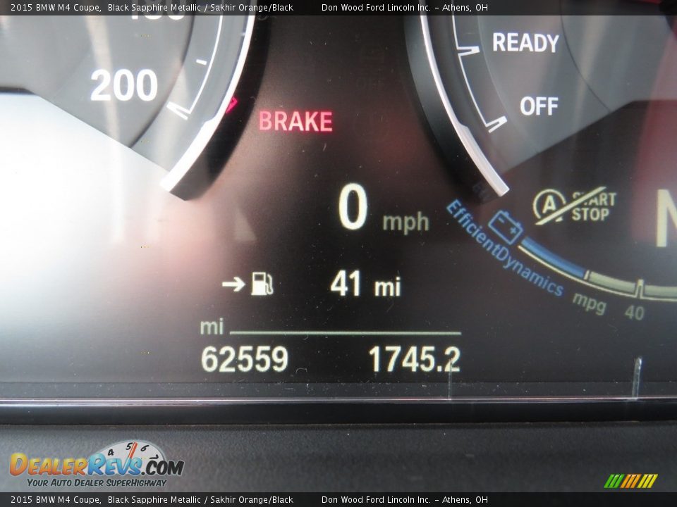 2015 BMW M4 Coupe Black Sapphire Metallic / Sakhir Orange/Black Photo #29