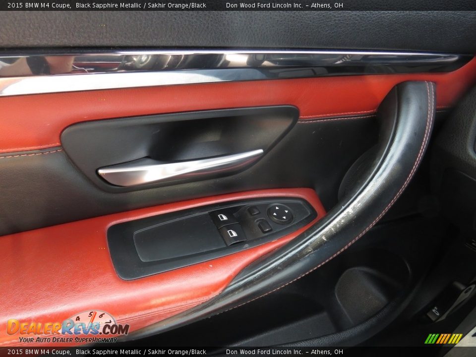 2015 BMW M4 Coupe Black Sapphire Metallic / Sakhir Orange/Black Photo #30