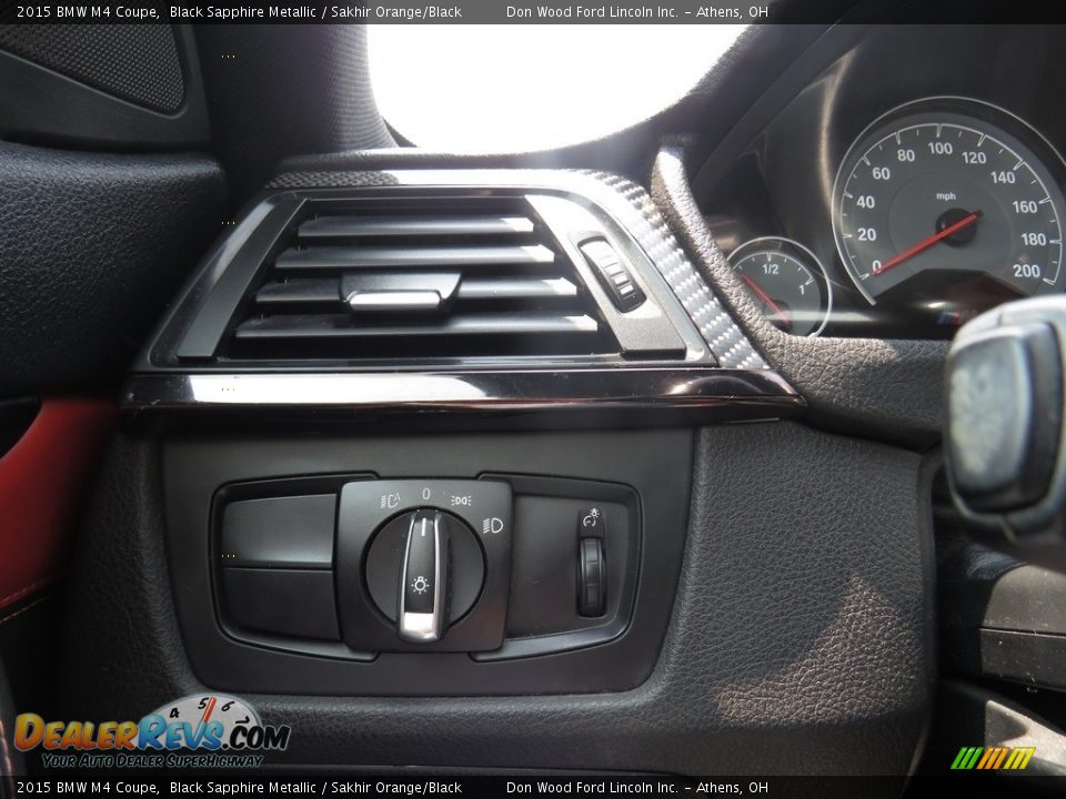 2015 BMW M4 Coupe Black Sapphire Metallic / Sakhir Orange/Black Photo #31