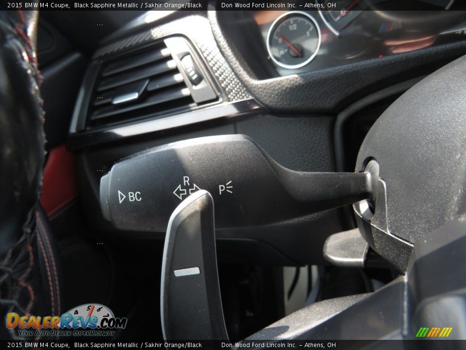 2015 BMW M4 Coupe Black Sapphire Metallic / Sakhir Orange/Black Photo #32