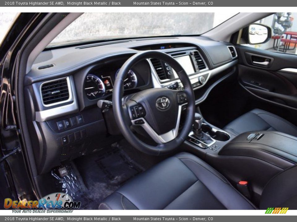 2018 Toyota Highlander SE AWD Midnight Black Metallic / Black Photo #10