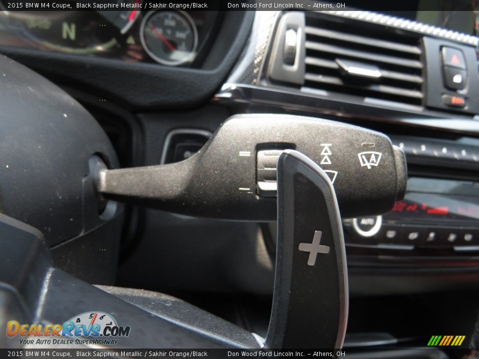 2015 BMW M4 Coupe Black Sapphire Metallic / Sakhir Orange/Black Photo #33