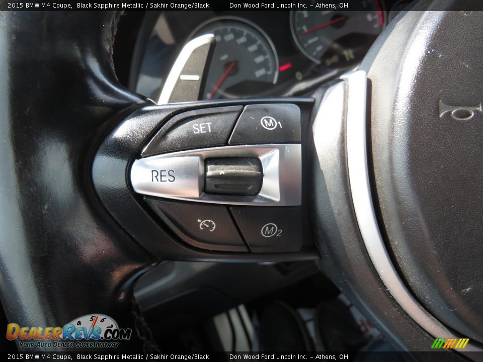 2015 BMW M4 Coupe Black Sapphire Metallic / Sakhir Orange/Black Photo #34