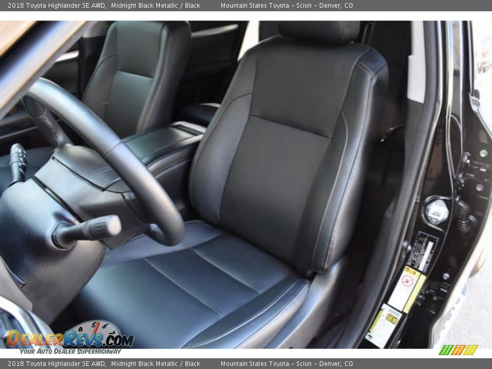 2018 Toyota Highlander SE AWD Midnight Black Metallic / Black Photo #12